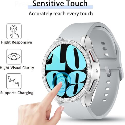 [12Pack] RICHONE Bling Case Compatible with Samsung Galaxy Watch 7 40mm Screen Protector, HD Full Protection Flexible TPU Watch Bumper Cover Anti Scratch Samsung Watch 7 Accessory (SM-L300 · 40MM) in Kuwait