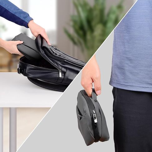 DDgro Cable Organizer Travel Pouch, Accessories Carrying Case Bag for Electronics, MacBook Charger & Cords, Hard Drive (Black) in Kuwait
