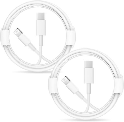 ROMITAZ iPhone Charger Cord Lightning Cable Type C Charger Fast Charging 2-Pack iPhone Fast Charger USB C (6.6Ft) Compatible with iPhone14/14 Pro/14 Pro Max/13/13pro/12/12 Pro/12 Pro Max/iPad in Kuwait