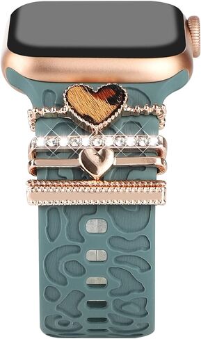 Decorative Rings Loops Compatible with Apple Watch Silicone Bands Charms in Kuwait