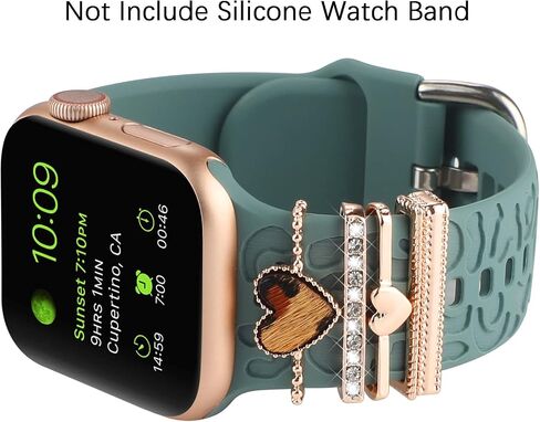 Decorative Rings Loops Compatible with Apple Watch Silicone Bands Charms in Kuwait
