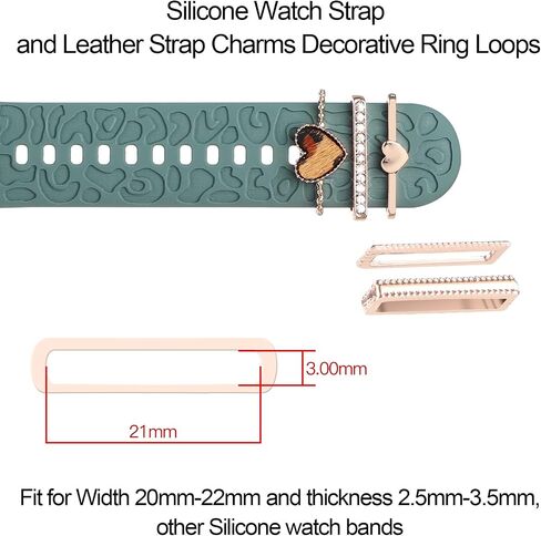 Decorative Rings Loops Compatible with Apple Watch Silicone Bands Charms in Kuwait