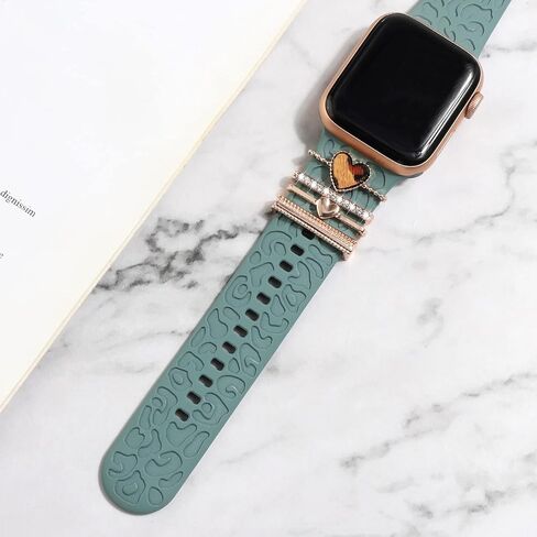Decorative Rings Loops Compatible with Apple Watch Silicone Bands Charms in Kuwait