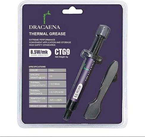 Dracaena 5 pack of Thermal Compound Paste (4 Gram), Carbon Based High Performance, Heatsink Paste, Thermal Compound CPU for All Coolers, Thermal Interface Material-CT9 in Saudi Arabia