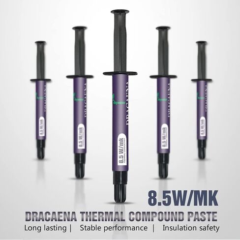 Dracaena 5 pack of Thermal Compound Paste (4 Gram), Carbon Based High Performance, Heatsink Paste, Thermal Compound CPU for All Coolers, Thermal Interface Material-CT9 in Saudi Arabia