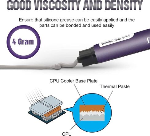 Dracaena 5 pack of Thermal Compound Paste (4 Gram), Carbon Based High Performance, Heatsink Paste, Thermal Compound CPU for All Coolers, Thermal Interface Material-CT9 in Saudi Arabia