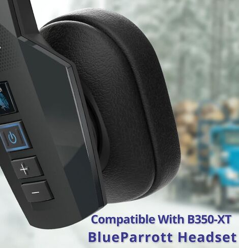 Ear Pad Cushion Kit for Blue Parrott B350-XT Bluetooth Headset, 2 Leather Cushions, 2 Foam Earpads, 4 Microphone Windscreens by Global Teck in Saudi Arabia