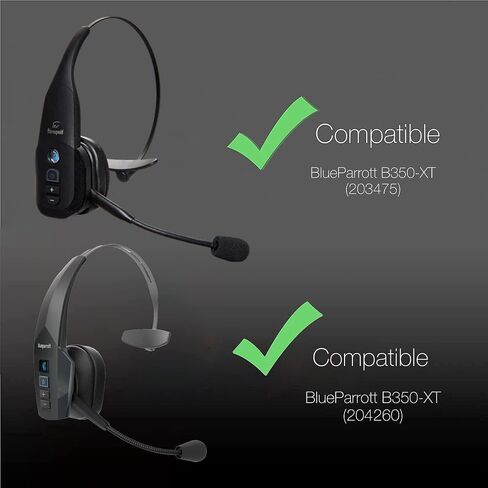Ear Pad Cushion Kit for Blue Parrott B350-XT Bluetooth Headset, 2 Leather Cushions, 2 Foam Earpads, 4 Microphone Windscreens by Global Teck in Saudi Arabia