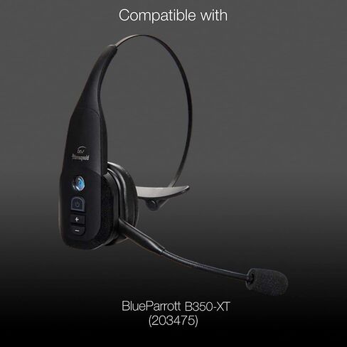 Ear Pad Cushion Kit for Blue Parrott B350-XT Bluetooth Headset, 2 Leather Cushions, 2 Foam Earpads, 4 Microphone Windscreens by Global Teck in Saudi Arabia