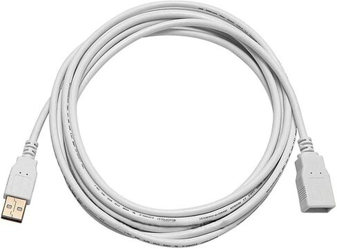 كابل Monoprice بطول 3 أقدام USB 2.0 ذكر إلى أنثى بطول 28/24AWG (مطلي بالذهب) (105432)، أسود in Saudi Arabia