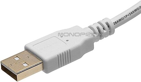 كابل Monoprice بطول 3 أقدام USB 2.0 ذكر إلى أنثى بطول 28/24AWG (مطلي بالذهب) (105432)، أسود in Saudi Arabia