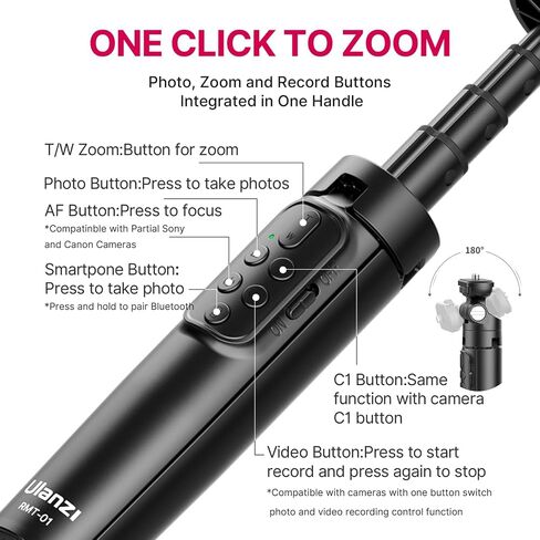 Ulanzi MT-16 Camera Tripod Stand Holder, Mini Tabletop Tripod Selfie Stick with Cold Shoe for iPhone 17 Canon G7X Mark III Sony ZV-1 RX100 Osmo Pocket3 Osmo Nano Vlogging Filmmaking Live Streaming in Kuwait