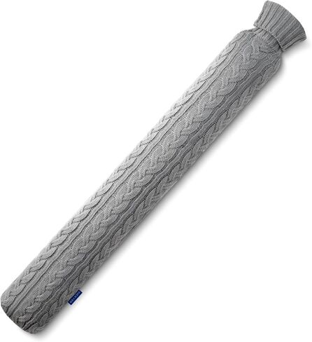 Hot Water Bottle with Knitted Cover, Hot Water Bag for Bed, Body Feet Warm, Pain Relief. Hot and Cold Therapies for Women Girls Seniors. Ideal Gift for Birthday, Womens', Christmas Day, Purple in Saudi Arabia