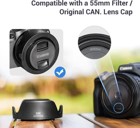 غطاء عدسة توليب من JJC لكاميرا Canon RF 28 مم f/2.8 STM، يحل محل EW-55 in Kuwait