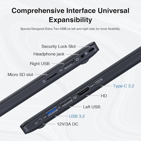 كمبيوتر محمول BiTECOOL مقاس 14 بوصة يعمل بنظام Windows 11، وذاكرة وصول عشوائي 12 جيجابايت وذاكرة وصول عشوائي 512 جيجابايت NVMe SSD، ومعالج Intel Core N95 يصل إلى 3.4 جيجا هرتز، وشاشة FHD IPS، وواي فاي 2.4 جيجا/5 جيجا، وBT 5.0، وRJ45، ونوع C، وكاميرا ويب و in Kuwait