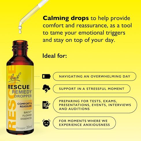 RESCUE REMEDY Dropper, 20mL‚ Natural Homeopathic Stress Relief in Saudi Arabia