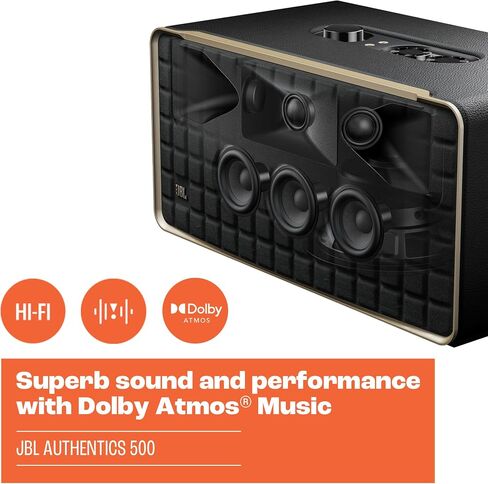 JBL Authentics 300 - Wireless Home Speaker, Music Streaming Services via Built-in Wi-Fi, Built in Battery, Built in Alexa and Google Assistant in Saudi Arabia