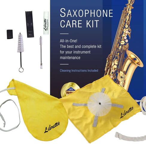 مجموعة تنظيف Libretto Alto Saxophone مع حافظة EVA، بما في ذلك مسحتين للتنظيف من الألياف الدقيقة، و16 وسادة لقطعة الفم، وفرشاة لقطعة الفم، وفرشاة غبار، ووسادة إبهام، و3 مجففات للوسادات من الألياف الدقيقة. in Kuwait
