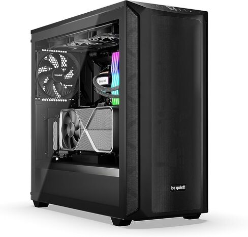 be quiet! Shadow Base 800 DX - ARGB - Mid-Tower PC Gaming Case - 420mm radiators or E-ATX motherboards Support - Black - BGW61 in Kuwait