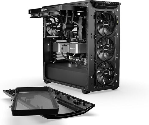 be quiet! Shadow Base 800 DX - ARGB - Mid-Tower PC Gaming Case - 420mm radiators or E-ATX motherboards Support - Black - BGW61 in Kuwait