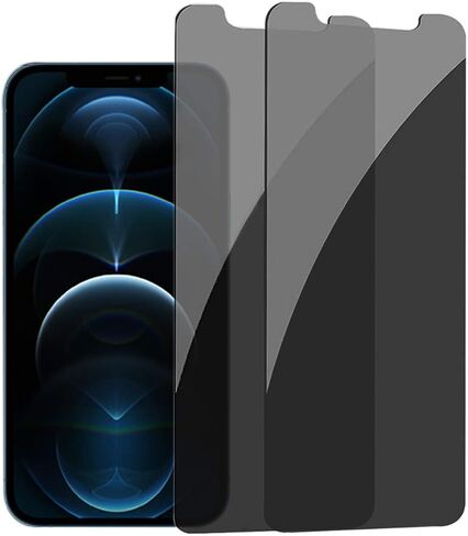Pehael [2+2 Pack] iPhone 13 Pro Privacy Screen Protector with Camera Lens Protector Full Coverage AntiSpy Tempered Glass Film 9H Hardness Upgrade Edge Protection Easy Installation Bubble Free [6.1 in Saudi Arabia