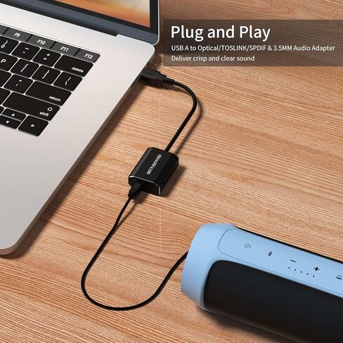 AMANKA USB A to Optical Audio Adapter USB to SPDIF Type A to TOSLINK Digital Converter, Unidirectional USB A to 3.5mm Jack Aux USB Audio Adapter Compatible with PS4/PS5 Laptop PC, Stereo Sound Only in Kuwait