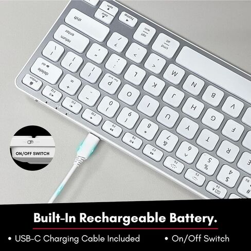Macally Backlit Mac Keyboard | Compatible Apple Bluetooth Keyboard | Small Wireless Keyboard for MacBook Pro/Air, iMac, Mac Pro/Mini in Saudi Arabia
