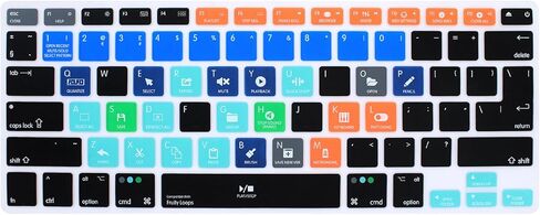HRH Serato DJ اختصارات وظيفية Hotkey غطاء لوحة المفاتيح السيليكون لجهاز MacBook Air 13، لجهاز MacBook Pro13/15/17 (مع أو بدون شاشة Retina، 2015 أو إصدار أقدم) ولجهاز iMac الأقدم، الولايات المتحدة الأمريكية/الأوروبية in Kuwait