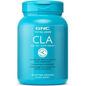 GNC Total Lean CLA | Improve Body Composition & Lean Muscle Tone, Fuels Fat Metabolism & Energy without Stimulants | Gluten Free | 180 Softgels