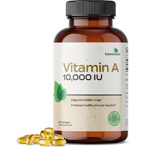 Futurebiotics Vitamin A 10,000 IU Premium Non-GMO Formula Supports Healthy Vision & Immune System and Healthy Growth & Reproduction, 250 Softgels