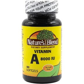 Nature's Blend Vitamin A 8,000 IU 100 Softgels