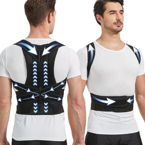 Posture Corrector for Men and Women, Adjustable Back Brace for Back, Shoulder, Lumbar Pain Relief, Back Support Back Straighter for Posture Correction - Scoliosis, Hunchback, Hump, Thoracic