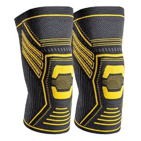 Copper Knee Braces for Women and Men 2 Pack, Compression Sleeve for Knee Pain, Arthritis, Sports Recovery, Meniscus Tear, Joint Pain Relief-XXL