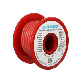 BNTECHGO 18 Gauge Silicone Wire Spool 50 ft White Flexible 18 AWG Stranded Tinned Copper Wire Single Conductor Wire