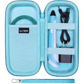 LTGEM Hard Travel Carrying Case for SCRIB3D P1 / Advanced 3D Printing Pen and Filament(Inside: 7.9" x 3.2" x 1"), Case Only