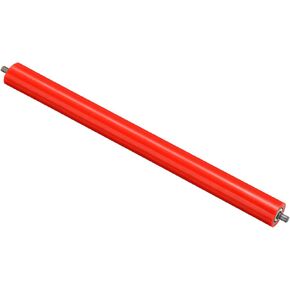 PATIKIL Polyurethane Coated Conveyor Roller 2.4" Diameter 20" Length, Stainless Steel Transmission Replacement Part Galvanized End, Yellow