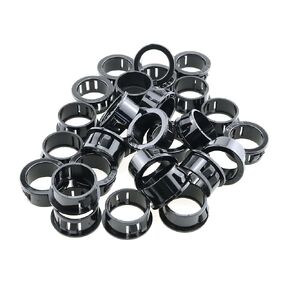 E-outstanding 50PCS SB-22 Round Snap Bushing Snap in Cable Bushing Grommet Protection for 7/8 Inch Hole, Cable Mounting Accessories