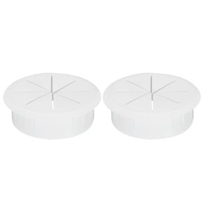 uxcell 2pcs Cable Hose Snap Bushing Grommet Protector 60mm Mount Dia White Plastic Cable Snap Locking Bushing Grommet