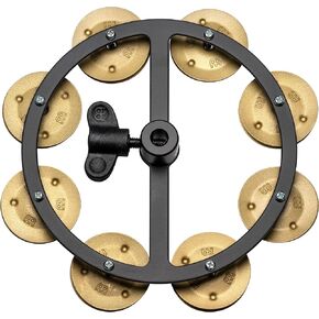 Meinl Percussion Hihat Tambourine for a Dry and Vintage Sound, Designed with Benny Greb — NOT Made in China — Sand Blasted Brass Jingles, 2-Year Warranty (HTHHBG)