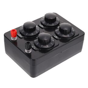 HEALLILY Box Box Resistor Box Varistor Box Physical Tool Substitution Capacitor Kit Car Devil Horns Experiment Tool Switch Decade Boxes Traffic Light Plastic Variable Resistance Box, Black
