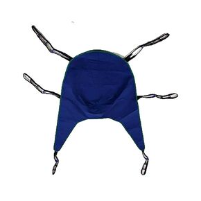 Invacare Reliant Divided Leg Sling with Head Support for Patient Lifts, Polyester, Petite, 450 lb. Weight Capacity, R100P,Binding; Navy, Body; Blue