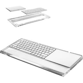 Acrylic Magic Keyboard and Trackpad Support Wrist Rest Ergonomic Stand with a Charging Port Compatible with Wireless Apple Gen 2/3 Magic Keyboards and Trackpads for More Efficient Worky