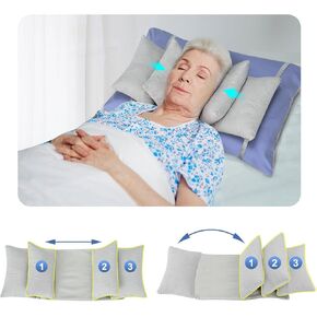 Mybow Neck Stabilizer Wedge Surgery Pillows for Sleeping Upright Head Straight Medical Positioning Wedge Recliner Wheelchair Neck Support Side Sleeper Head Positioner Elderly Disabled Bedridden