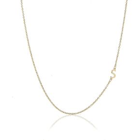 Deidreamers Sterling Silver Side Mini Initial Necklace