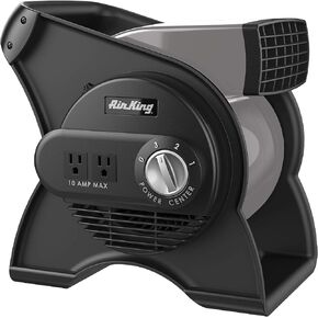 Air King 3-Speed Commercial Grade Pivoting Utility Blower, Black/Gray