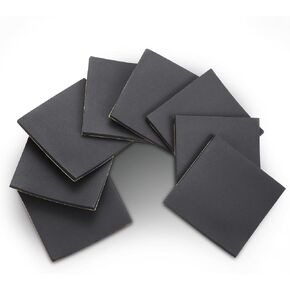 Premium Self-Adhesive Foam Padding Sheet, 4" x 4" x 1/4" 8PCS Neoprene Rubber, Closed Cell, Anti-Vibration, Shock Absorbing, Non-Slip Insulation Pad for Furniture, Crafts, Speakers, Floor Protection