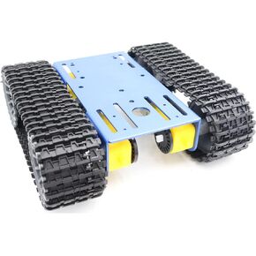 Metal Smart Robotic RC Tank Chassis Kit with 4pcs DC TT Motors for Arduino UNO R3, Raspberry Pie, STEAM Education, TT04 Crawler Tank Car Chassis Platform for Adults Teens (Black)