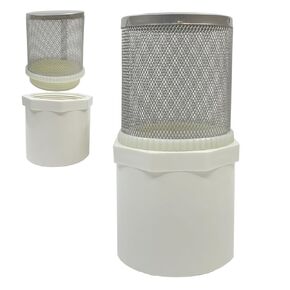 DN20 inch Stainless Steel Filter Cover Connected to 3/4" DN20 PVC Water Pipe, Suction Strainers Used to Remove Debris and Reduce Solid Entry