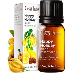 Gya Labs Happy Holiday Essential Oil Blend (0.34 fl oz) - Comforting & Uplifting, Perfect for Festive Season