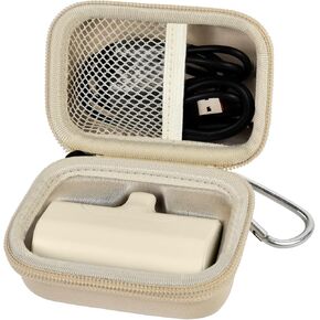 Carrying Case for iWALK Portable Charger Power Bank. Also for JEJILL/for Charmast/for LanLuk/for VEGER/for Swyop/for Feob/for Taegila/for Kuulaa and More Small Charging Battery Pack -Beige Bag Only